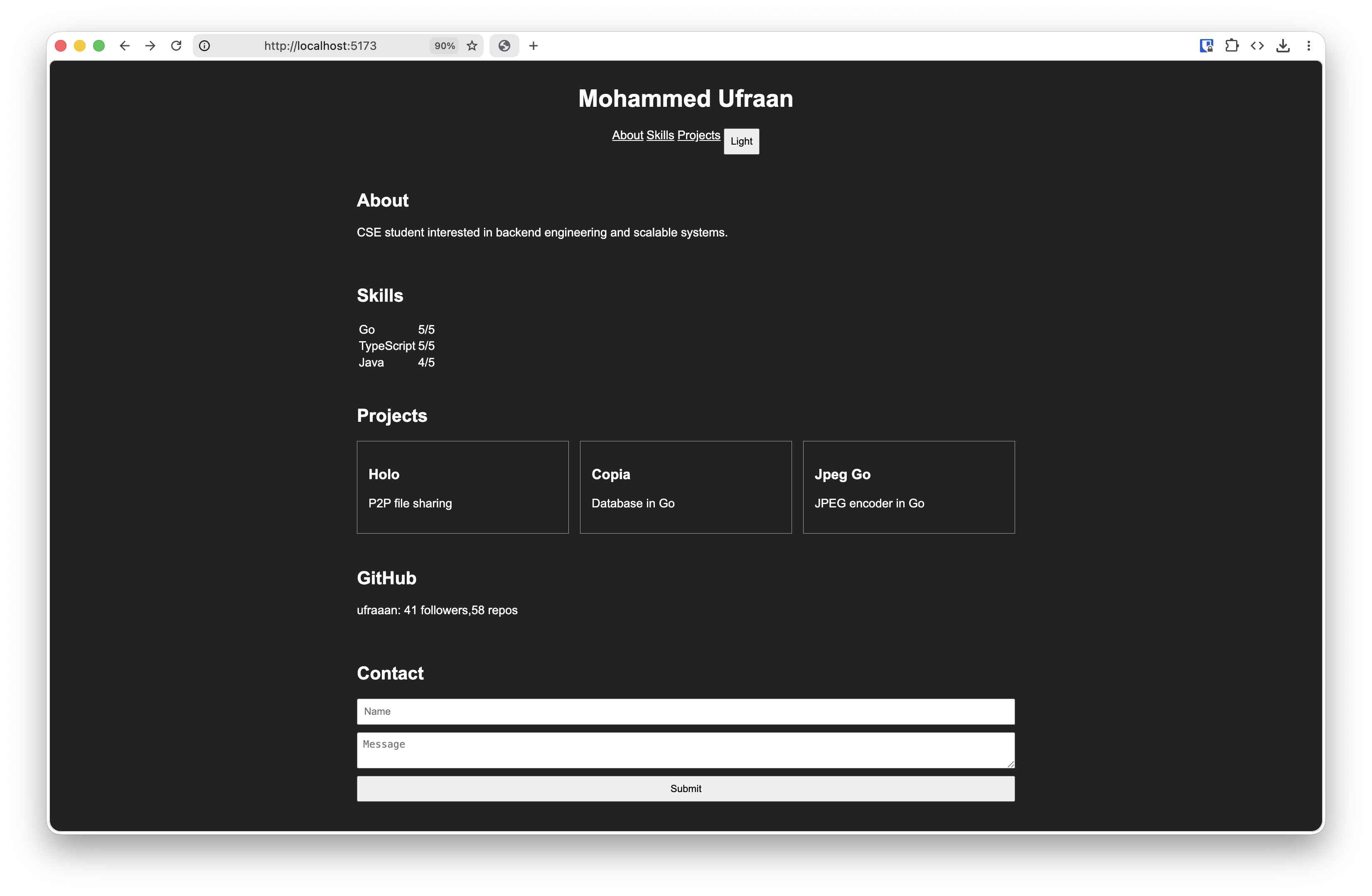 Dark theme