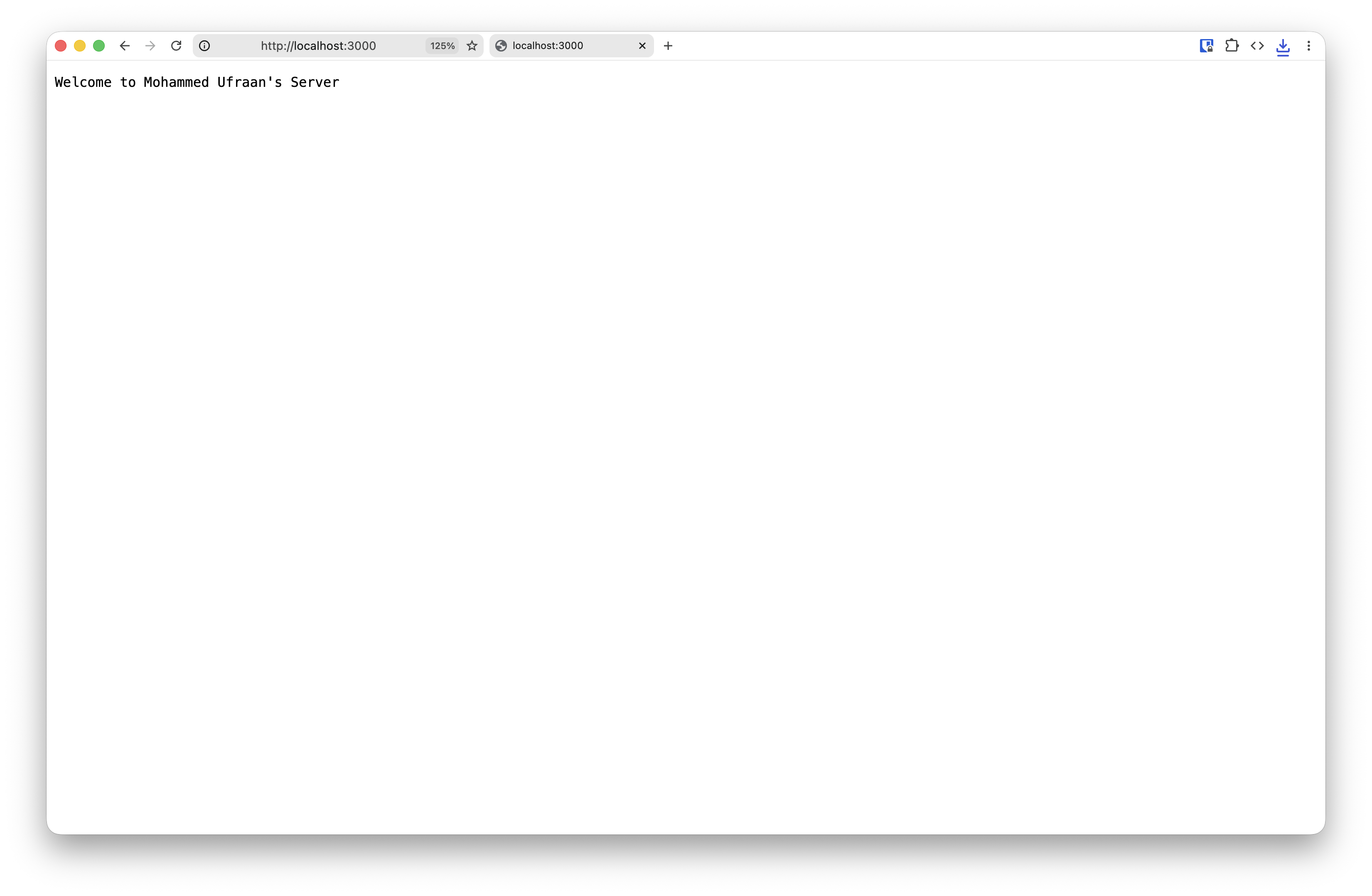 Browser — localhost